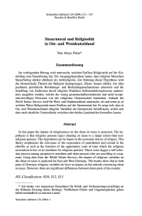 Steuermoral und Religiosität in Ost- und Westdeutschland
