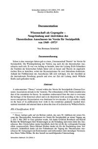 Wissenschaft als Gegengabe - Neugründung und Aktivitäten des Theoretischen Ausschusses im Verein für Socialpolitik von 1949-1973