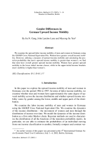 Gender Differences in German Upward Income Mobility