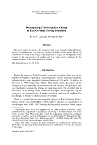 Decomposing Male Inequality Change in East Germany During Transition