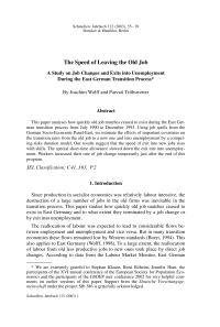 The Speed of Leaving the Old Job