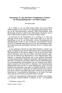 Kommentar zu "Ein alternativer Standpunkt zu Deutsch als Wissenschaftssprache" von Walter Krämer