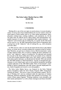 The Swiss Labor Market Survey 1998 (SLMS 98)