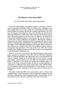 The Hannover Firm Panel (HFP)