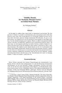 Volatility Bounds for Stochastic Discount Factors on Global Stock Markets