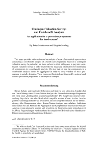 Contingent Valuation Surveys and Cost-benefit Analyses