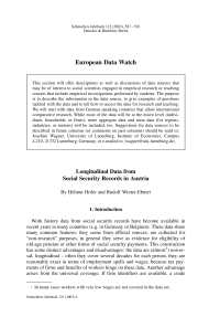 Longitudinal Data from Social Security Records in Austria