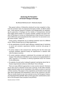 Analysing the Dynamics of Social Change in Europe