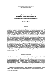 „Gratisressourcen“ im sozialen Dienstleistungssektor