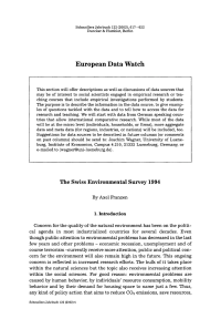 The Swiss Environmental Survey 1994