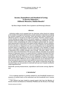 Income, Expenditure and Standard of Living as Poverty Indicators - Different Measures, Similar Results?