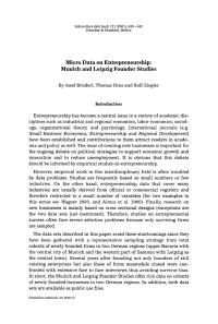 Micro Data on Entrepreneurship: Munich and Leipzig Founder Studies