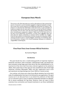 Firm Panel Data from German Official Statistics