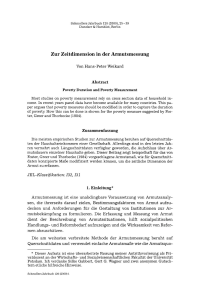 Zur Zeitdimension in der Armutsmessung