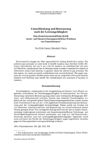 Umweltlenkung und Besteuerung nach der Leistungsfähigkeit