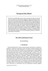 The IAB-Establishment Panel