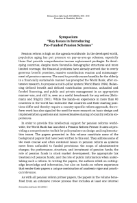 Symposium “Key Issues in Introducing Pre-Funded Pension Schemes”