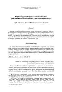 Regulating private pension funds’ structure, performance and investments: cross-country evidence