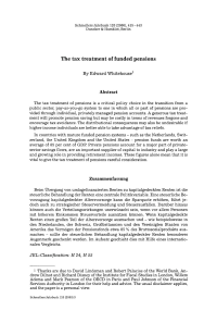 The tax treatment of funded pensions