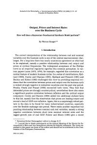 Output, Prices and Interest Rates over the Business Cycle