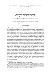 Innovation, Standardisation and the Long-term Production Function