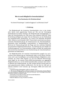 Wer ist noch Mitglied in Gewerkschaften?