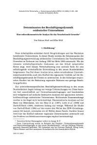 Determinanten der Beschäftigungsdynamik ostdeutscher Unternehmen