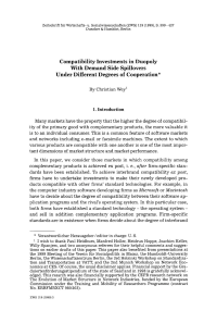 Compatibility Investments in Duopoly With Demand Side Spillovers Under Different Degrees of Cooperation