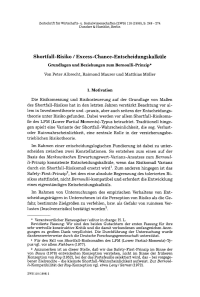 Shortfall-Risiko / Excess-Chance-Entscheidungskalküle