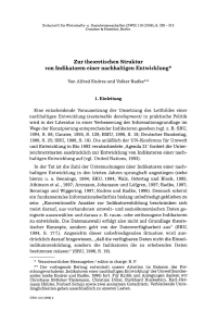 Zur theoretischen Struktur von Indikatoren einer nachhaltigen Entwicklung