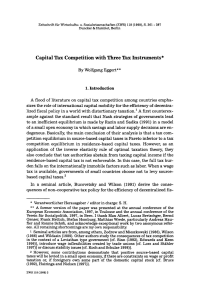 Capital Tax Competition with Three Tax Instruments