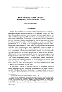 Early Retirement in West Germany: A Sequential Model of Discrete Choice