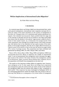 Welfare Implications of International Labor Migration