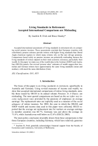 Living Standards in Retirement: Accepted International Comparisons are Misleading