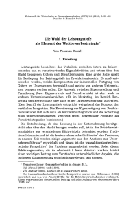 Die Wahl der Leistungstiefe als Element der Wettbewerbsstrategie