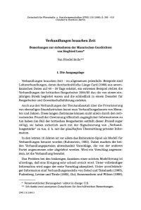 Verhandlungen brauchen Zeit