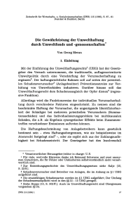 Die Gewährleistung der Umwelthaftung durch Umweltfonds und -genossenschaften