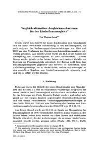 Vergleich alternativer Ausgleichsmechanismen für den Länderfinanzausgleich