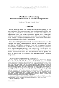 Die Macht der Versuchung: Irrationaler Überkonsum in einem Suchtexperiment