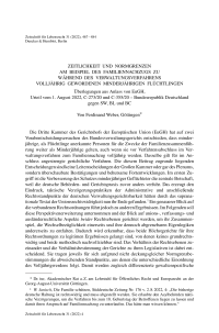 Zeitlichkeit und Normgrenzen am Beispiel des Familiennachzugs zu während des Verwaltungsverfahrens volljährig gewordenen minderjährigen Flüchtlingen