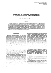 Measures of the Output Gap in the Euro-Zone: An Empirical Assessment of Selected Methods