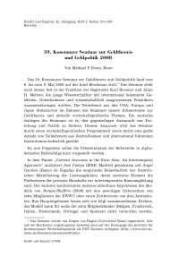 39. Konstanzer Seminar zur Geldtheorie und Geldpolitik 2008