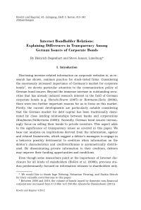 Internet Bondholder Relations: Explaining Differences in Transparency among German Issuers of Corporate Bonds