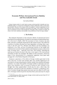 Economic Welfare, International Factor Mobility and Non-tradeable Goods