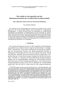 Wie verhält es sich eigentlich mit der Einkommenssituation der westdeutschen Landwirtschaft?