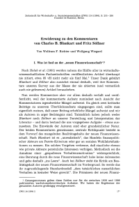 Erwiderung zu den Kommentaren von Charles B. Blankart und Fritz Söllner