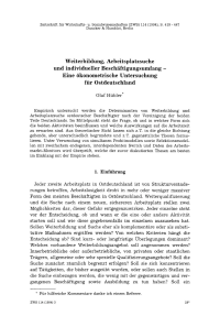 Weiterbildung, Arbeitsplatzsuche und individueller Beschäftigungsumfang — Eine ökonometrische Untersuchung für Ostdeutschland