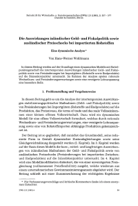 Die Auswirkungen inländischer Geld- und Fiskalpolitik sowie ausländischer Preisschocks bei importierten Rohstoffen