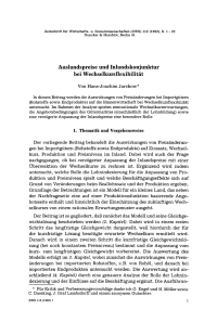 Auslandspreise und Inlandskonjunktur bei Wechselkursflexibilität
