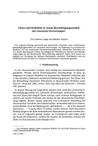 Chaos und Stabilität in einem Beschäftigungsmodell mit rationalen Erwartungen